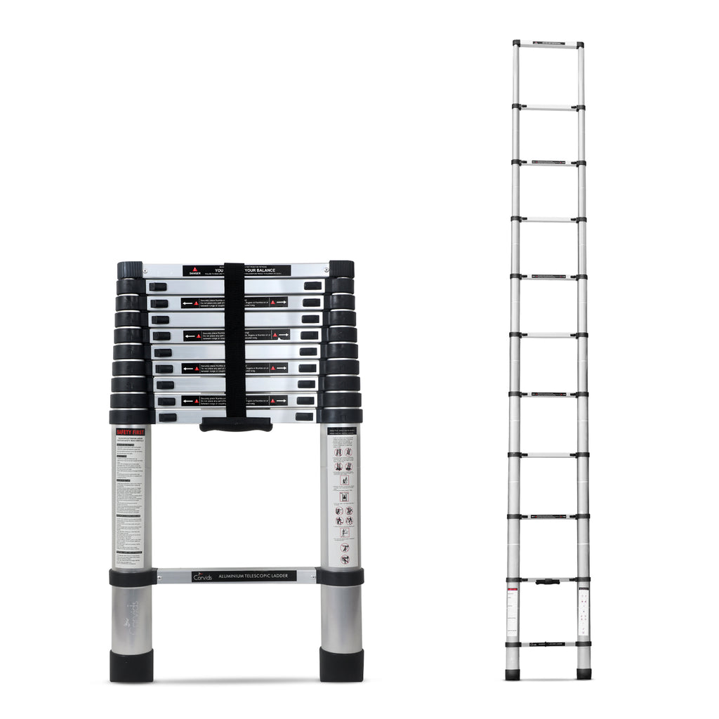 Buy Corvids 10 Feet Aluminum Retractable Telescopic Ladder Online