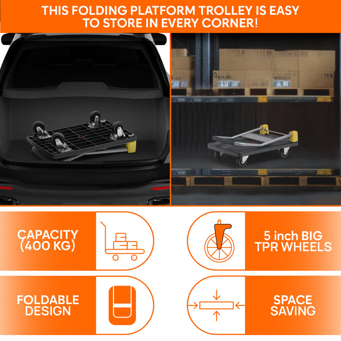 Corvids Folding Platform Trolley Portability Feature