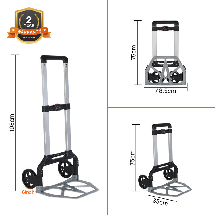 Corvids Aluminium Hand Truck 150 Kg Dimensions